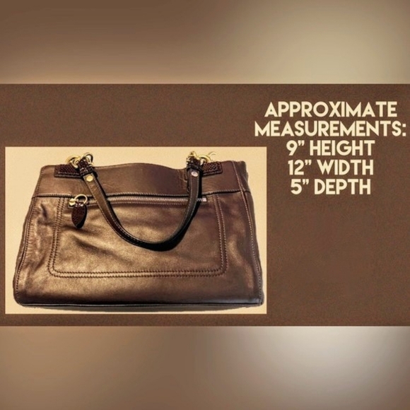 Coach Penelope Peyton Brown Soft Leather Satchel EUC (Full Inclusion) - Picture 3 of 16